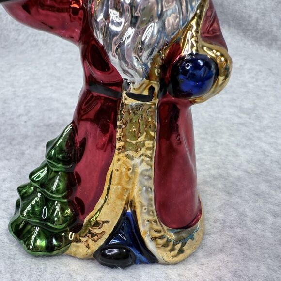 Christmas Fantasy Santa Collection Mercury Glass Santa Collectible Gift Figurine - Picture 5 of 8